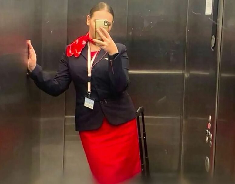 본문 이미지 - 러시아군 공개 비판 혐의로 체포된 우랄항공 승무원 바르바라 볼코바(23). 출처=더선