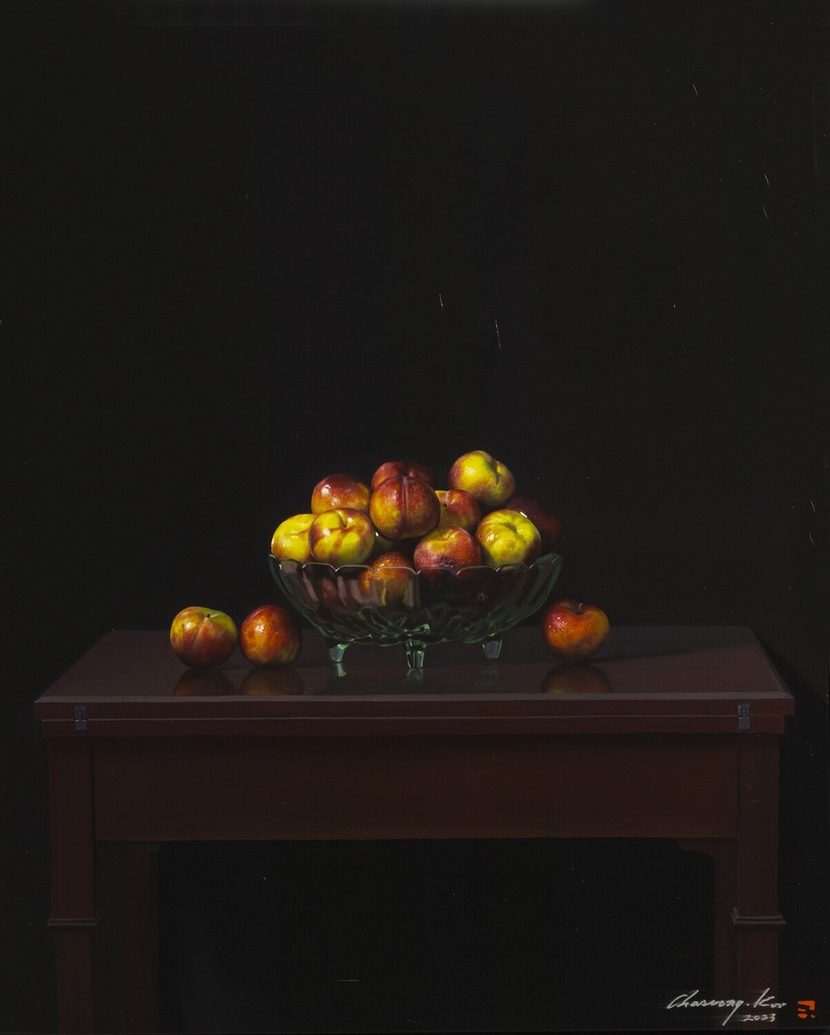 본문 이미지 - 구자승, 자두, 2023, Oil on canvas, 91 x 72.7 cm-s &#40;선화랑 제공&#41;