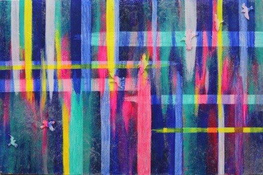 본문 이미지 - 박숙희, &lt;한결같은 사랑을...III For such an unchaging love III〉, 2024, Acrylic on Canvas, 84.1cm x 59.4 cm ⓒ 작가, 갤러리한결 &#40;갤러리한결 제공&#41;