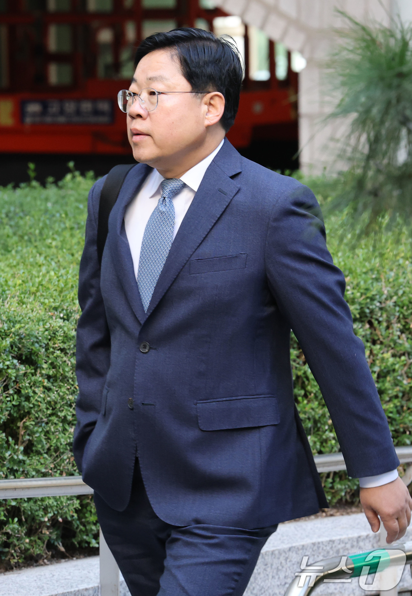 (서울=뉴스1) 이광호 기자 = 서해 공무원 피격 사건을 은폐하려 한 혐의로 재판에 넘겨진 노은채 전 국정원장 비서실장이 5일 오전 서울 서초구 서울중앙지방법원에서 열린 결심공판에 …
