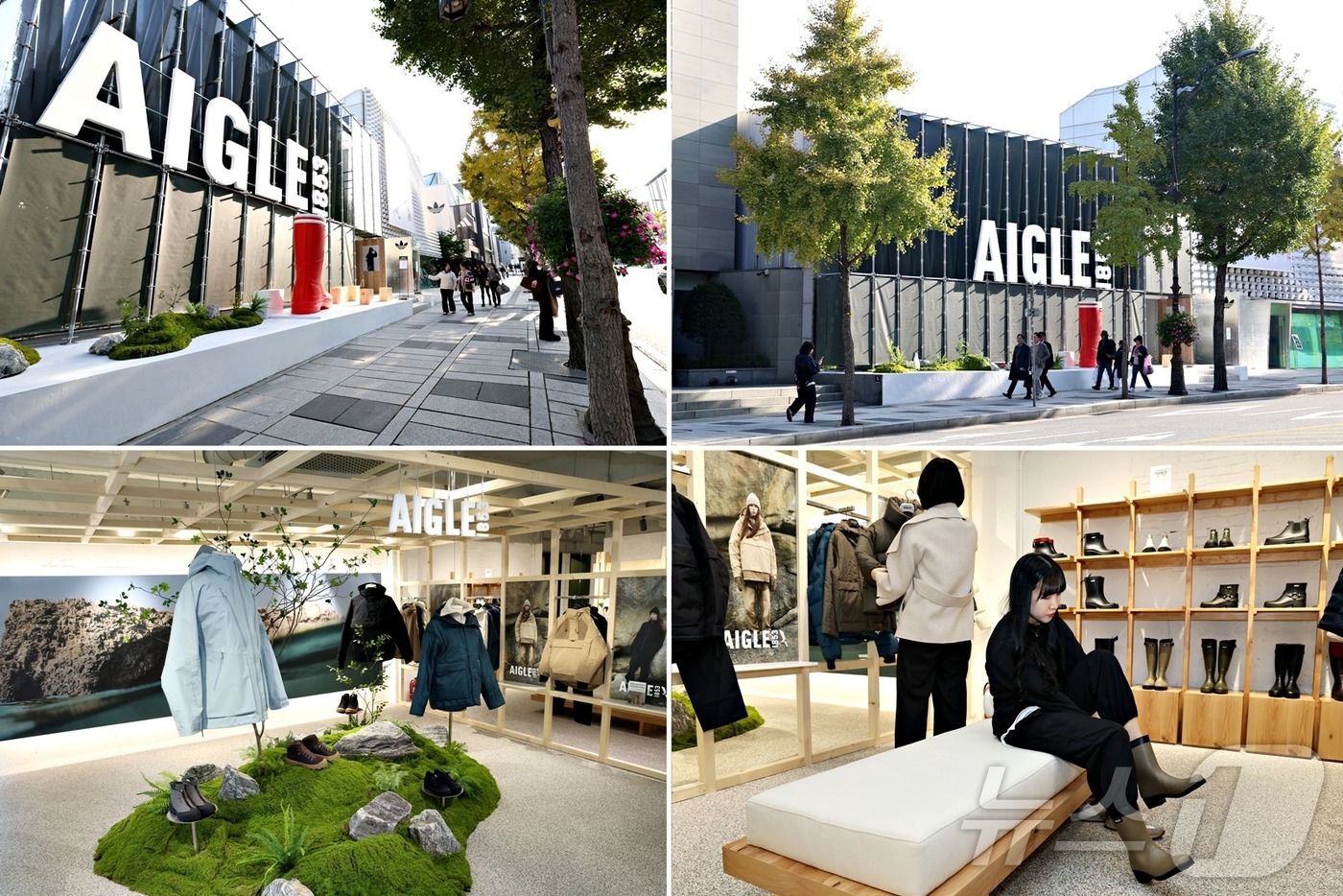 (서울=뉴스1) = 롯데홈쇼핑은 내달 31일까지 서울 용산구 한남동 패션거리에서 프랑스 아웃도어 브랜드 'AIGLE(에이글)'의 겨울 신상품을 선보이는 초대형 팝업스토어를 운영한다 …