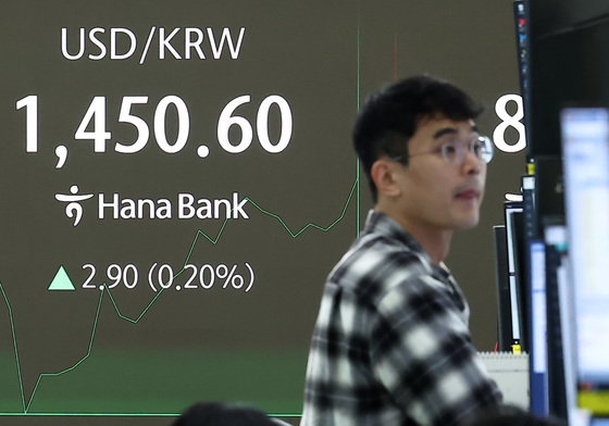 달러·원 환율, 1450원 돌파