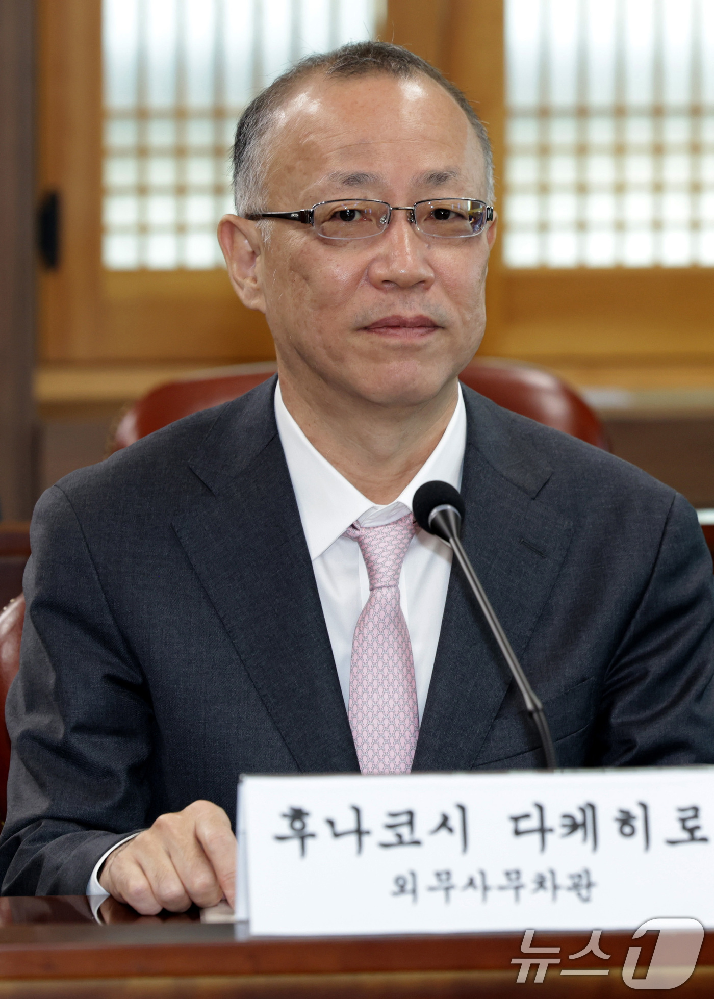 (서울=뉴스1) 임세영 기자 = 7일 오전 서울 외교부 청사 양자회의실에서 열린 제16차 한일 차관전략대화에서 후나코시 다케히로(Funakoshi Takehiro) 일본 외무성 사 …