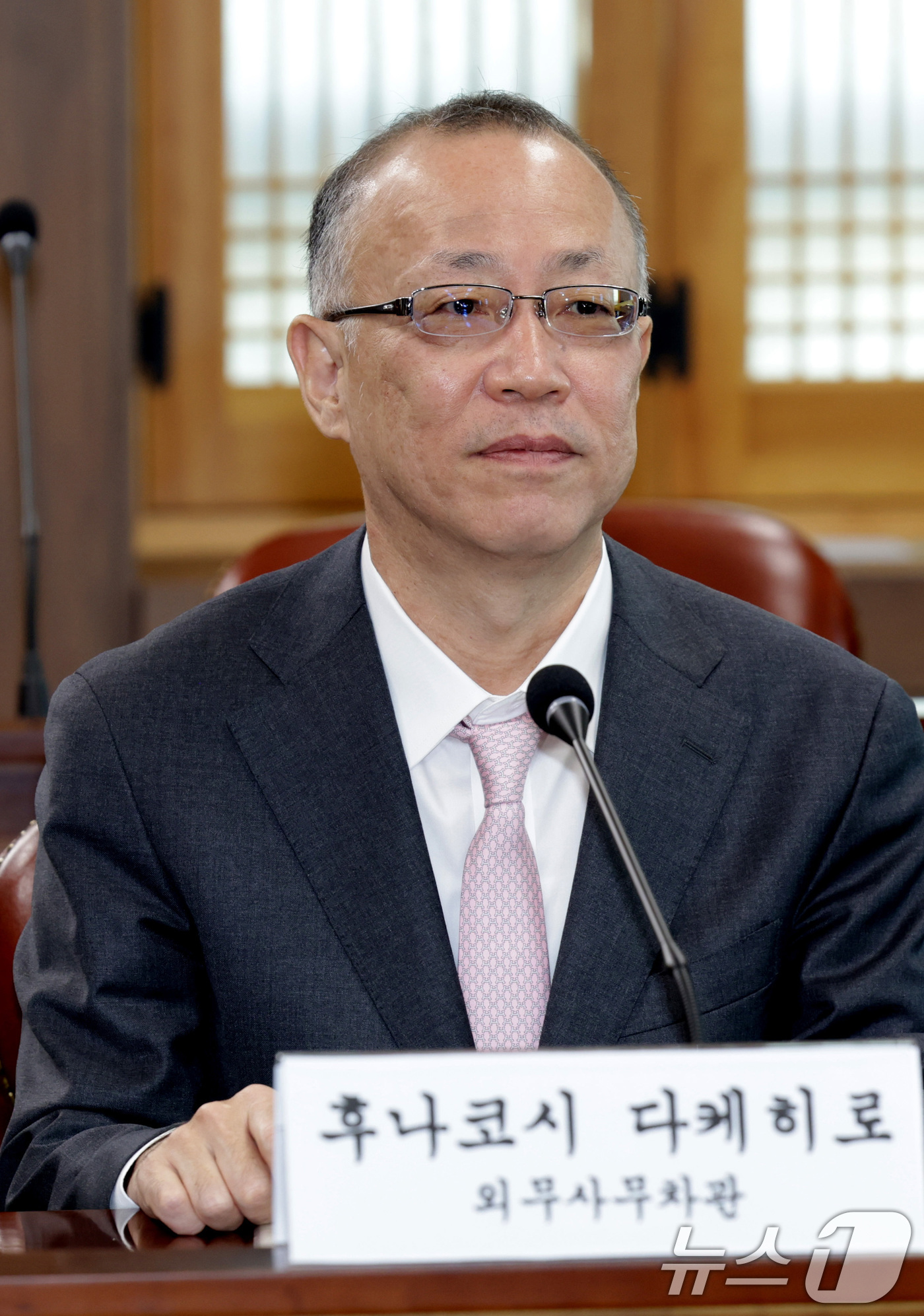 (서울=뉴스1) 임세영 기자 = 7일 오전 서울 외교부 청사 양자회의실에서 열린 제16차 한일 차관전략대화에서 후나코시 다케히로(Funakoshi Takehiro) 일본 외무성 사 …