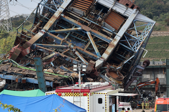 울산화력 추가 붕괴 우려…정부, 전문가 소집해 구조 안전 총력