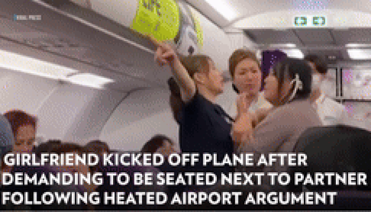 "남친 옆에 앉게 해줘"…기내서 난동, 승무원 폭행한 여성[영상]