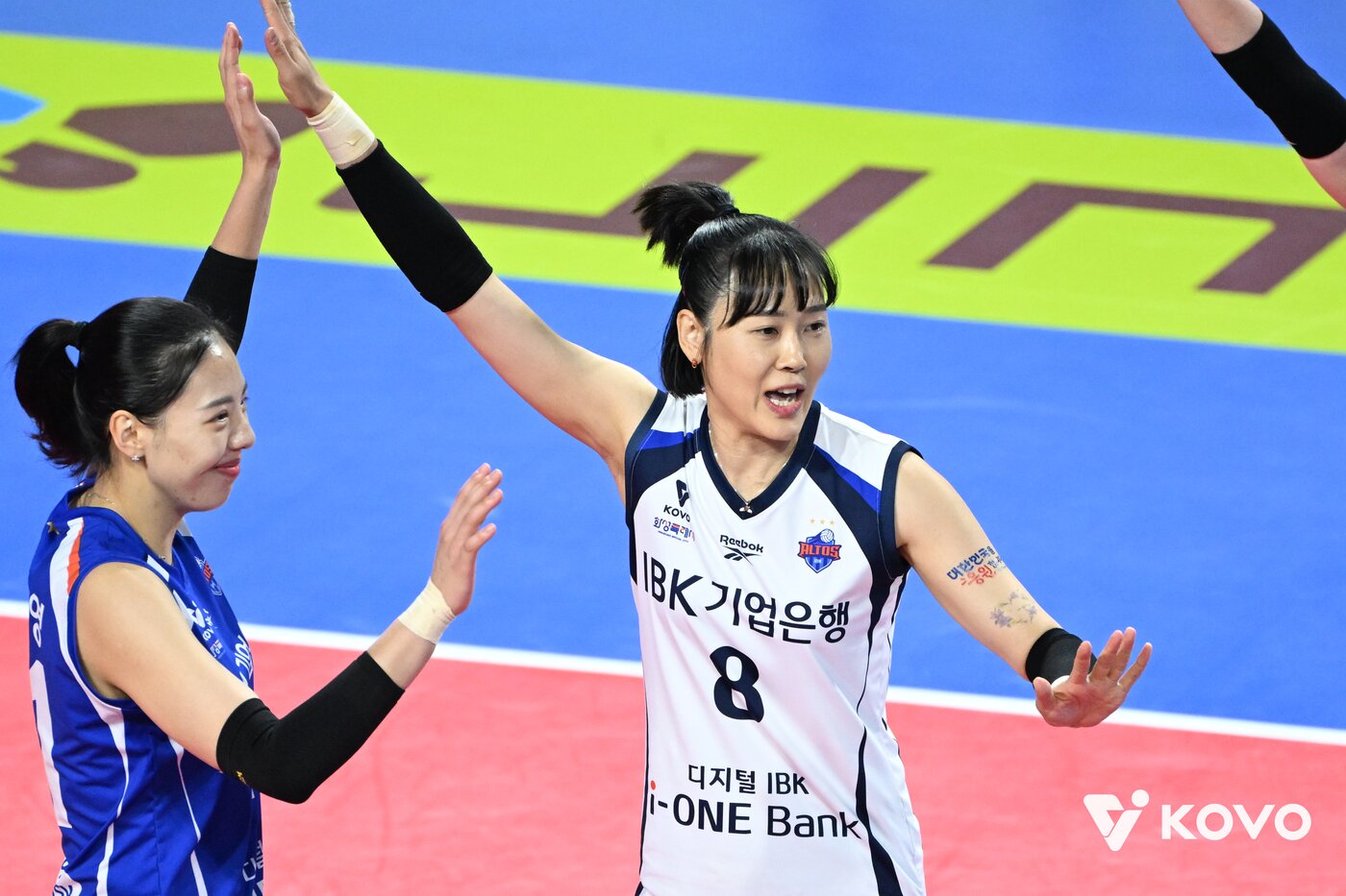 본문 이미지 -  600번째 경기에 출전한 임명옥&#40;KOVO 제공&#41;