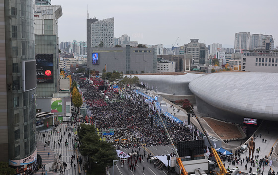 동대문 꽉 채운 민주노총