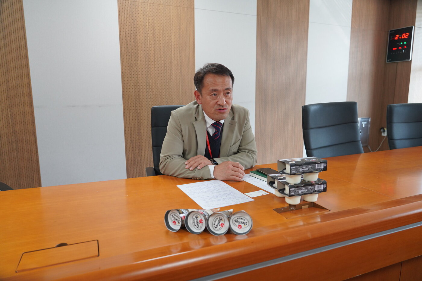 본문 이미지 - 박재범 서울우유협동조합 가공품사업팀 팀장이 취재진의 질문에 답하고 있다.&#40;서울우유협동조합 제공&#41;