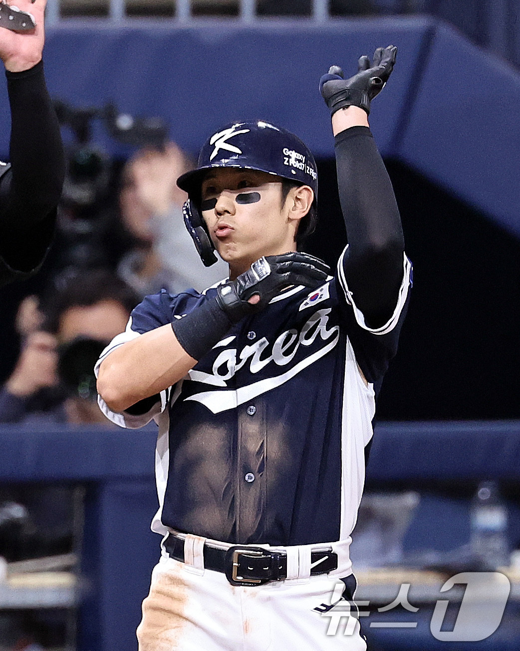 (서울=뉴스1) 구윤성 기자 = 9일 오후 서울 구로구 고척스카이돔에서 열린 2026 WBC 대비 평가전 '2025 네이버 K-베이스볼 시리즈(K-BASEBALL SERIES)' …