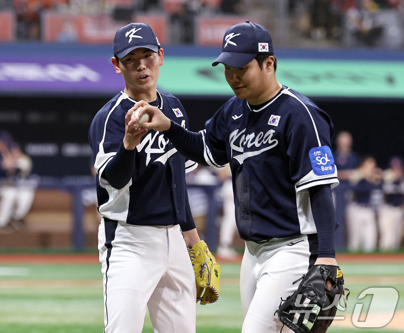 (서울=뉴스1) 구윤성 기자 = 9일 오후 서울 구로구 고척스카이돔에서 열린 2026 WBC 대비 평가전 '2025 네이버 K-베이스볼 시리즈(K-BASEBALL SERIES)' …