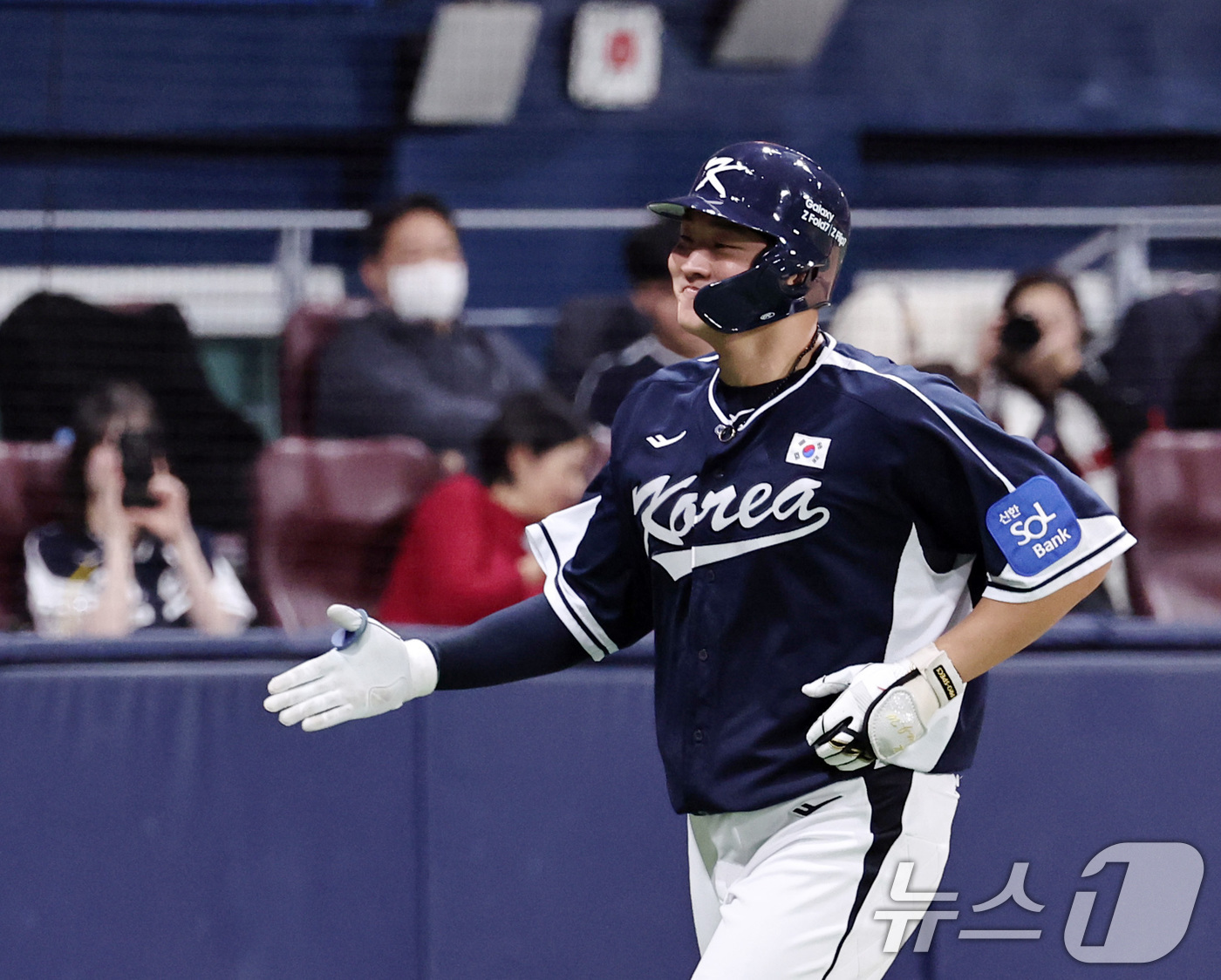 (서울=뉴스1) 구윤성 기자 = 9일 오후 서울 구로구 고척스카이돔에서 열린 2026 WBC 대비 평가전 '2025 네이버 K-베이스볼 시리즈(K-BASEBALL SERIES)' …