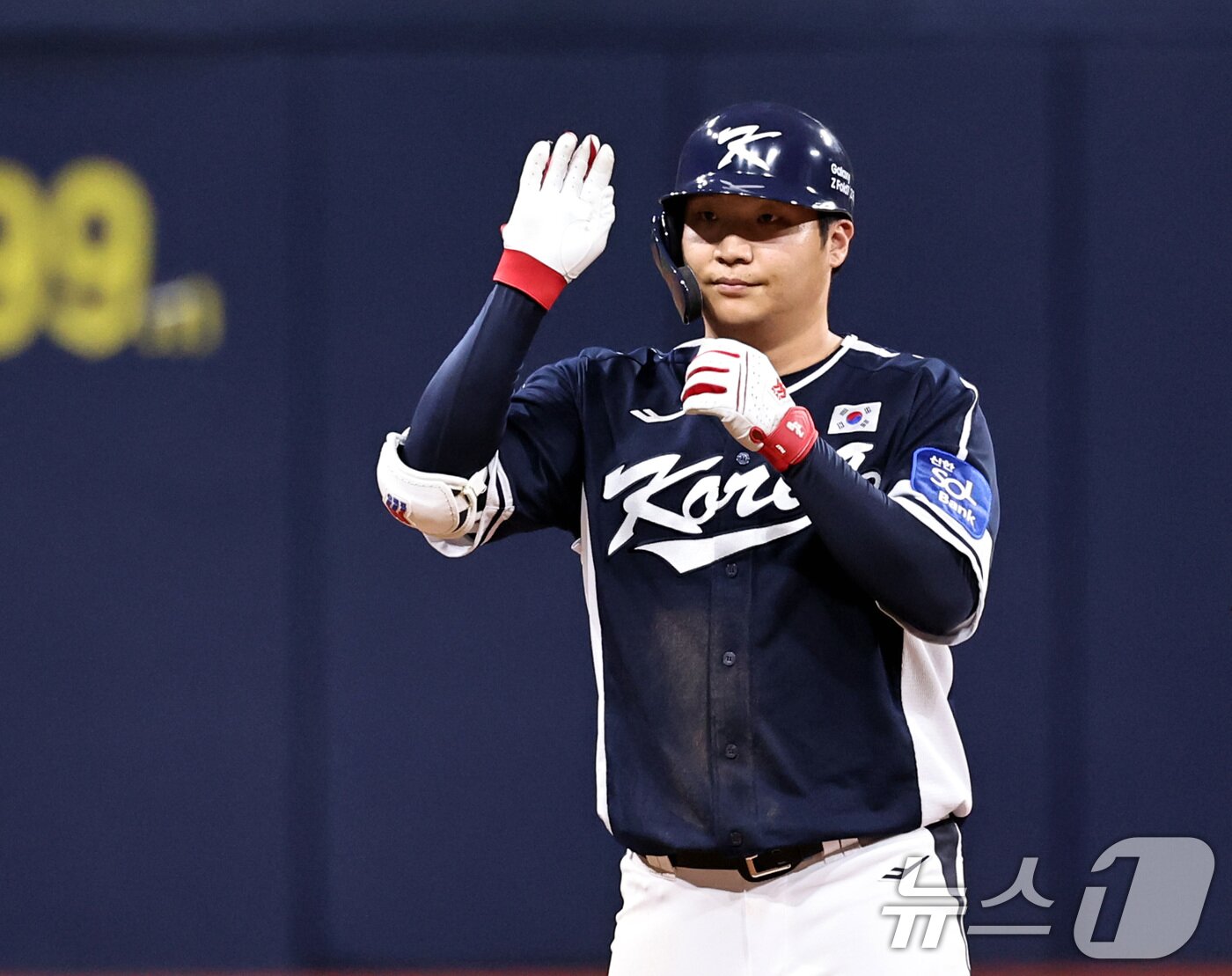 본문 이미지 - 한국 야구대표팀 내야수 문보경. 2025.11.9 ⓒ 뉴스1 구윤성 기자