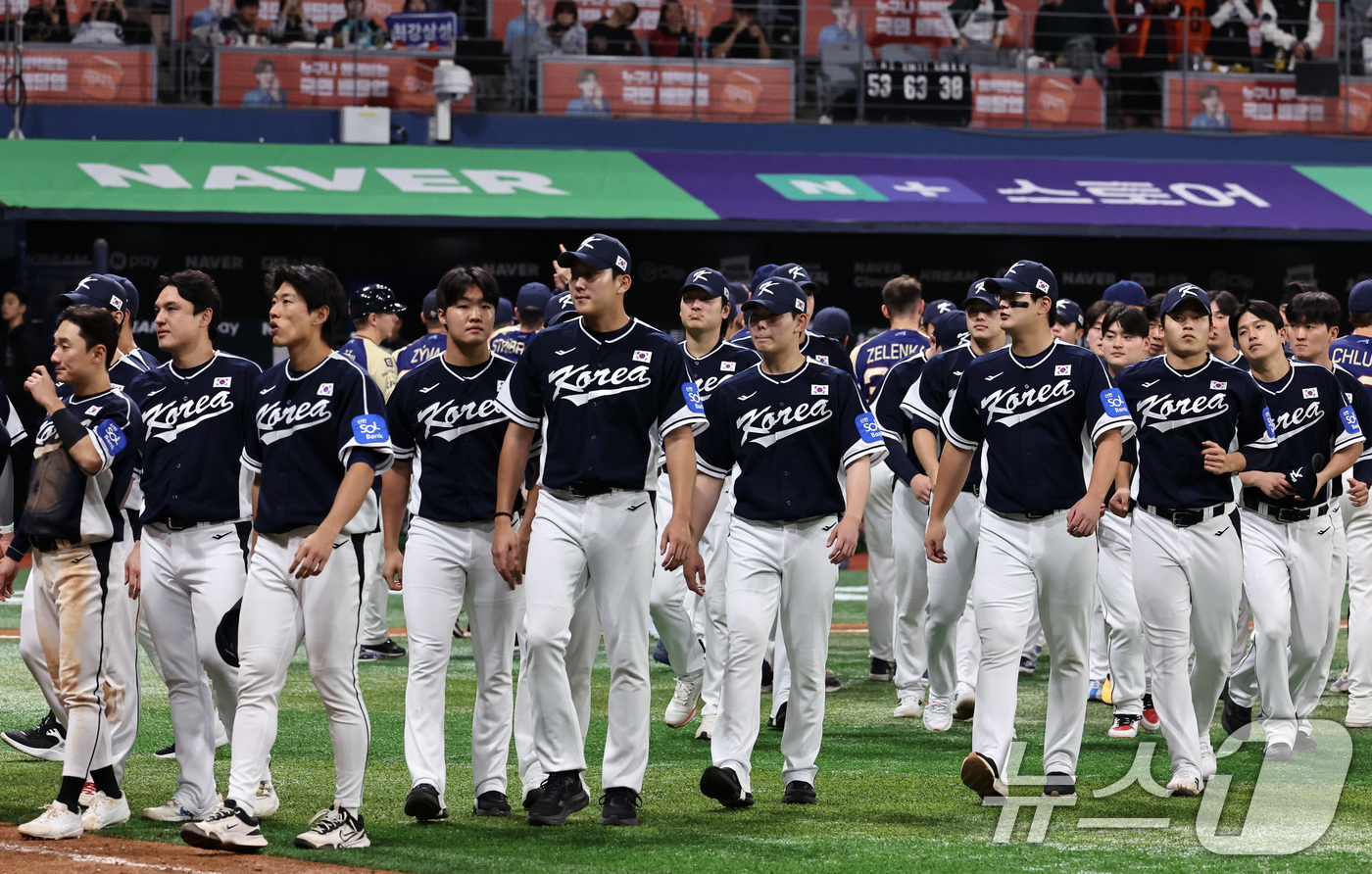 (서울=뉴스1) 구윤성 기자 = 9일 오후 서울 구로구 고척스카이돔에서 열린 2026 WBC 대비 평가전 '2025 네이버 K-베이스볼 시리즈(K-BASEBALL SERIES)' …