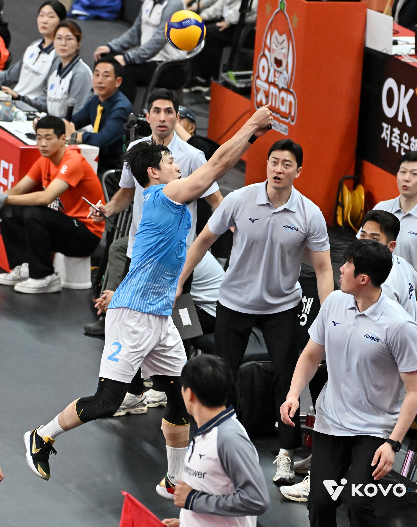 본문 이미지 -  대한항공이 OK저축은행을 3-1로 이겼다.&#40;KOVO제공&#41;