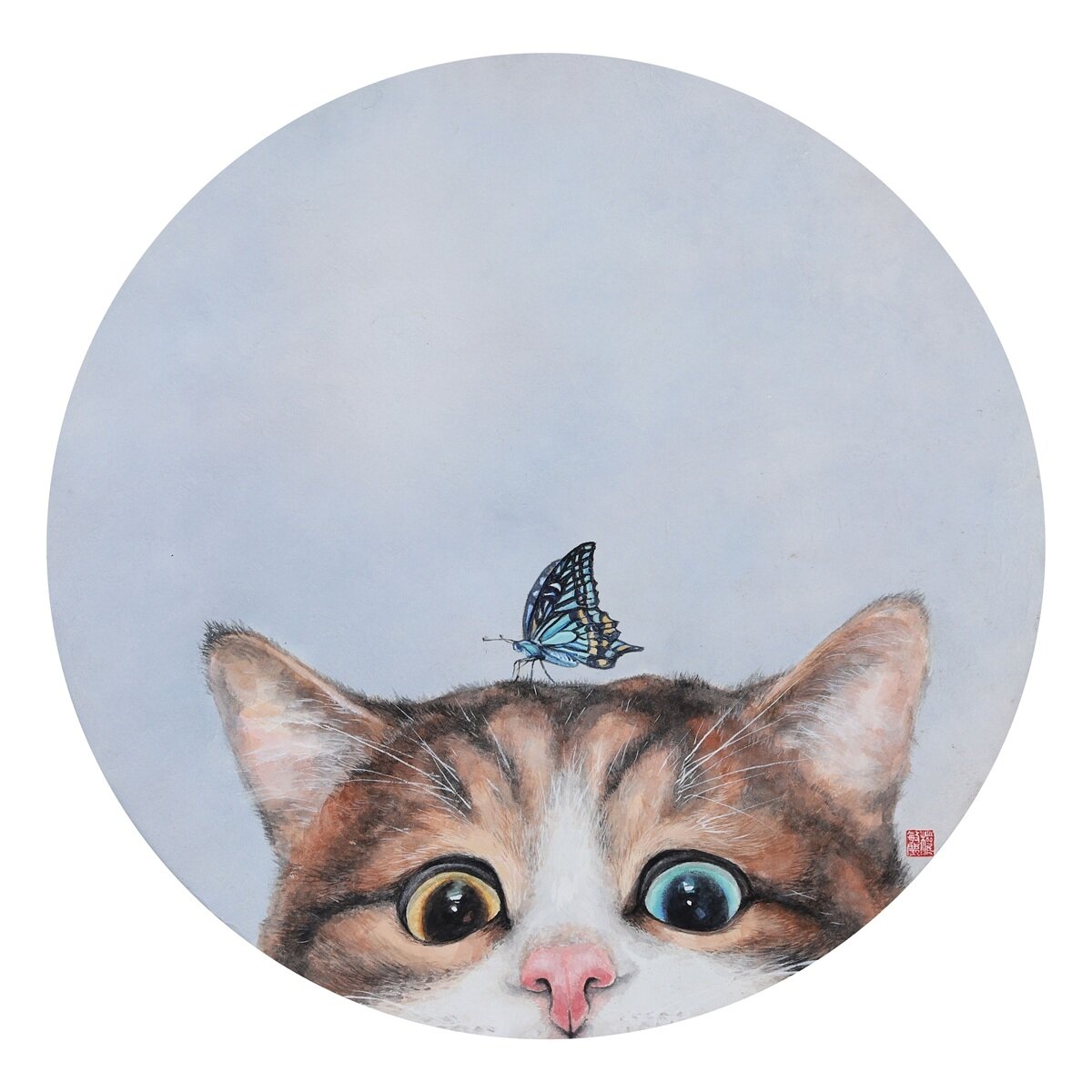 본문 이미지 - 호기심Ⅰ, &Oslash;30cm, 장지에 채색(목원대 제공.재판매 및 DB금지)/뉴스1 