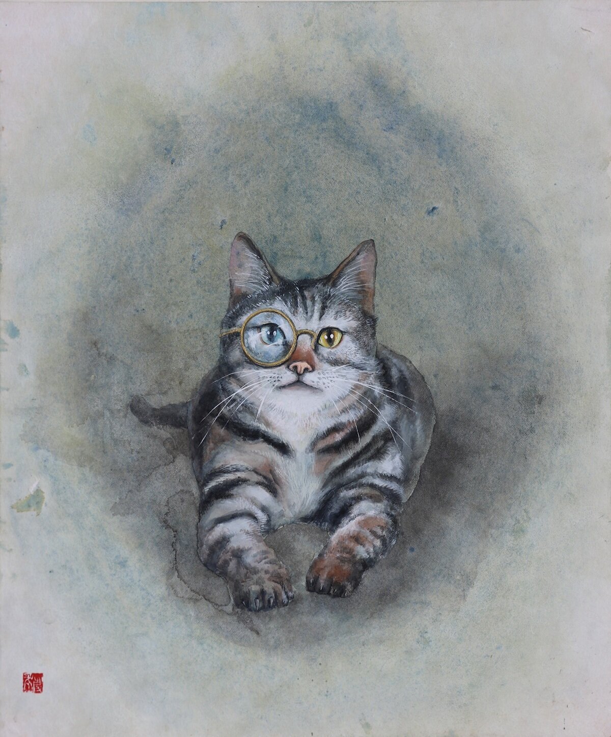 본문 이미지 -  기다림Ⅰ, 45.5cmX53, 순지에 채색(목원대 제공.재판매 및 DB금지)/뉴스1 