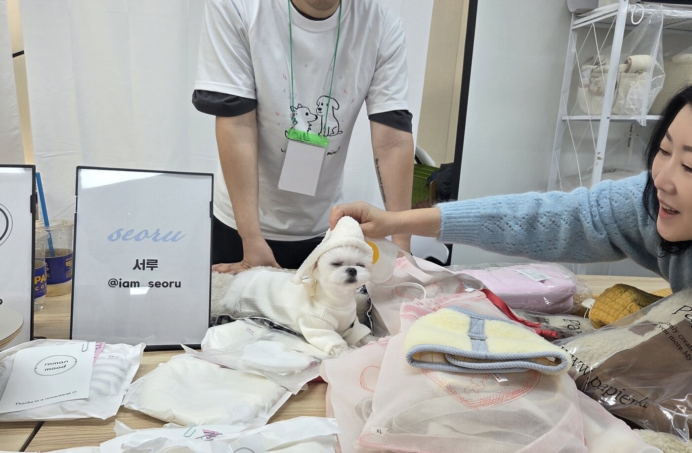 본문 이미지 - 바자회에 방문한 강아지 ⓒ 뉴스1 한송아 기자