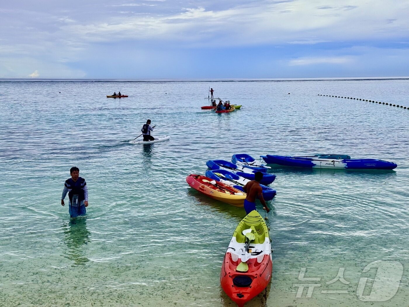 본문 이미지 - 마린존에서는 카약을 탈 수 있다. ⓒ News1 이민주 기자