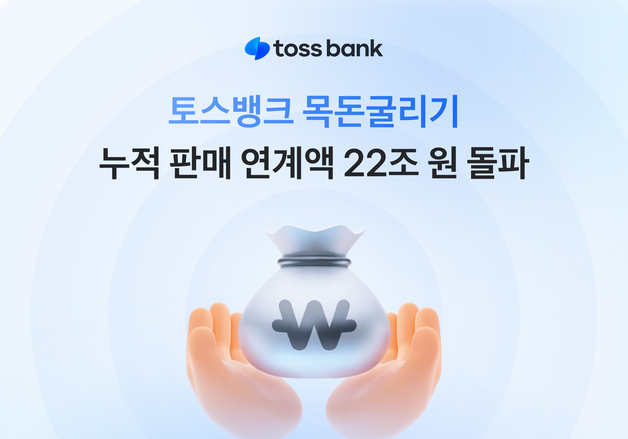 토스뱅크 '목돈굴리기', 누적 판매 연계액 22조원 돌파