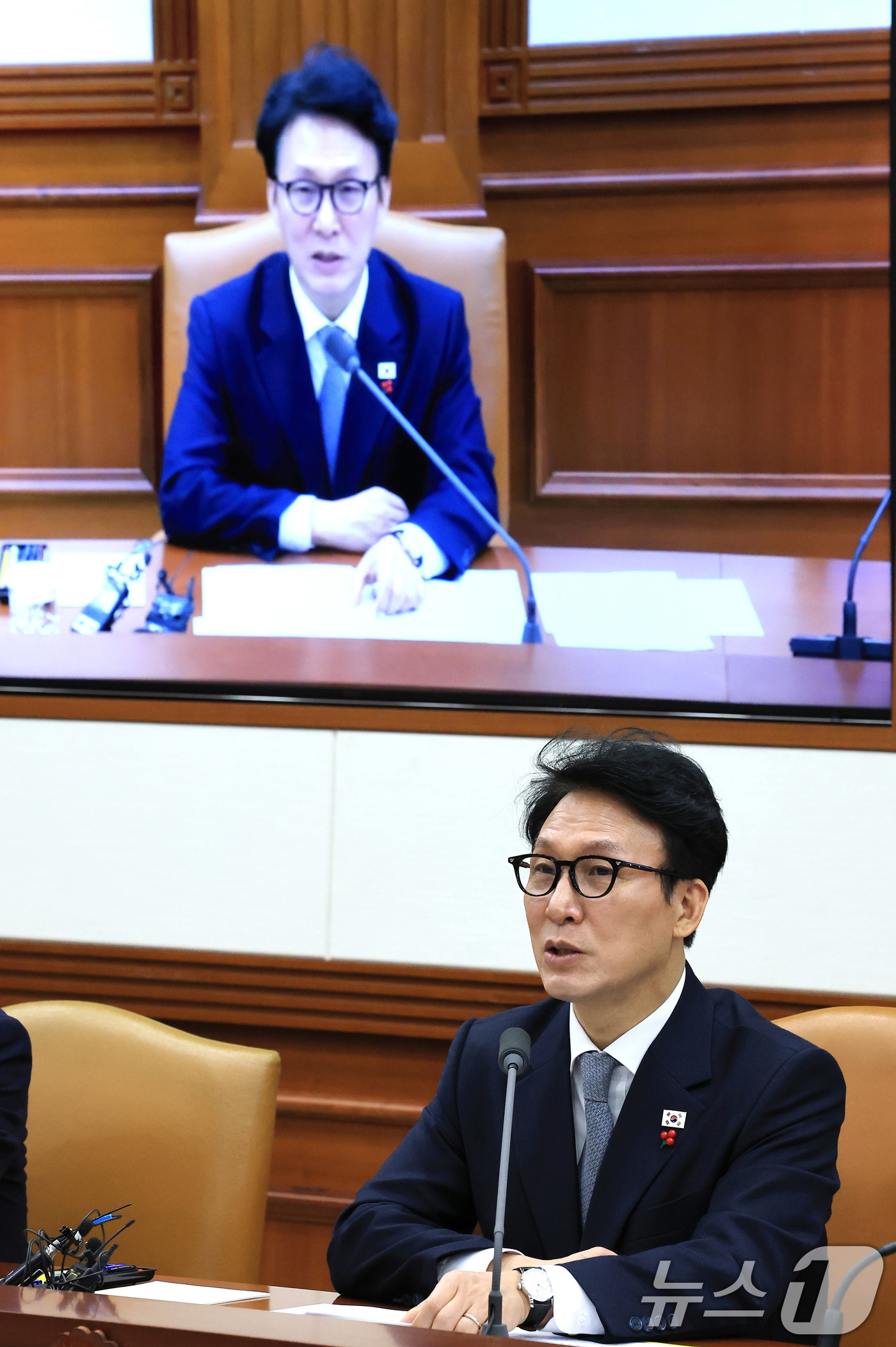 (서울=뉴스1) 임세영 기자 = 김민석 국무총리가 10일 서울 종로구 정부서울청사에서 열린 국가정책조정회의에서 모두발언을 하고 있다. 2025.12.10/뉴스1