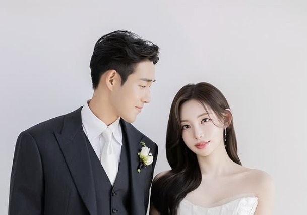 '7세 연하 프로축구 선수 송민규와 결혼' 곽민선, 웨딩드레스 여신 변신