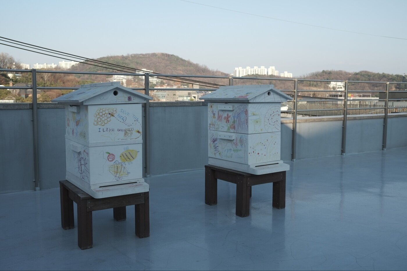 본문 이미지 - 서울 용산구 한남동 주한 슬로베니아 대사관의 옥상에는 도시양봉 사회적기업 &#39;어반비즈서울&#39;과 협력해 설치한 벌통이 있다. 2025.12.11/뉴스1 ⓒ News1 이정환 기자