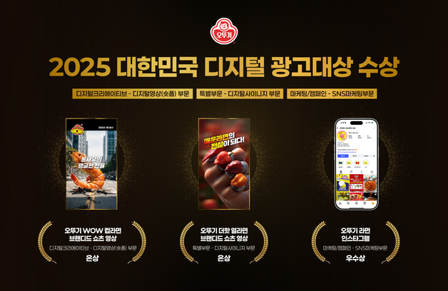 오뚜기, 2025 대한민국 디지털 광고 대상 3관왕 쾌거