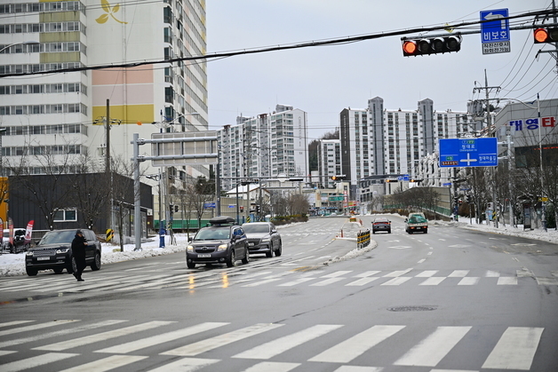 눈 내린 속초시