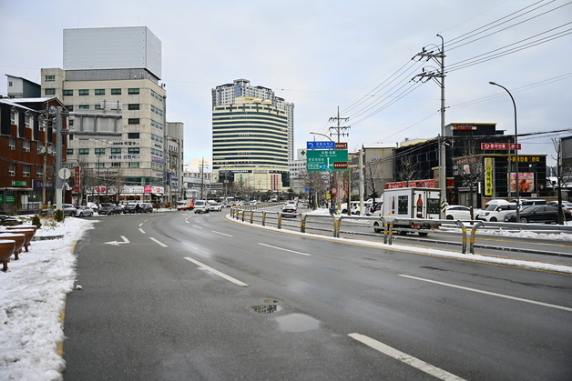 눈 내린 속초시