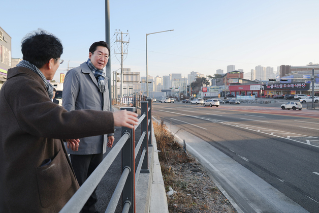 원강수 원주시장, 남원주IC 진입로 확장사업 점검