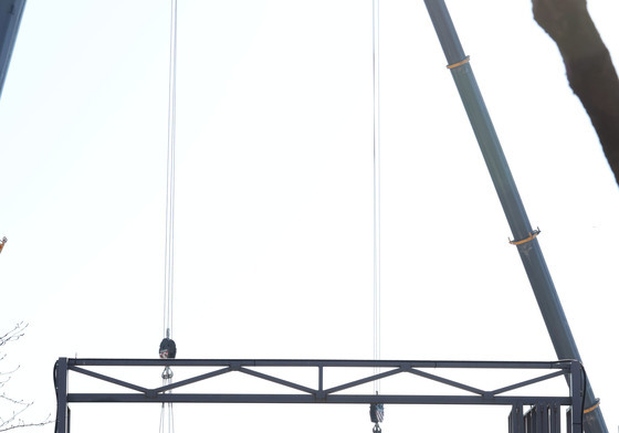 통제되는 광주 붕괴공사현장