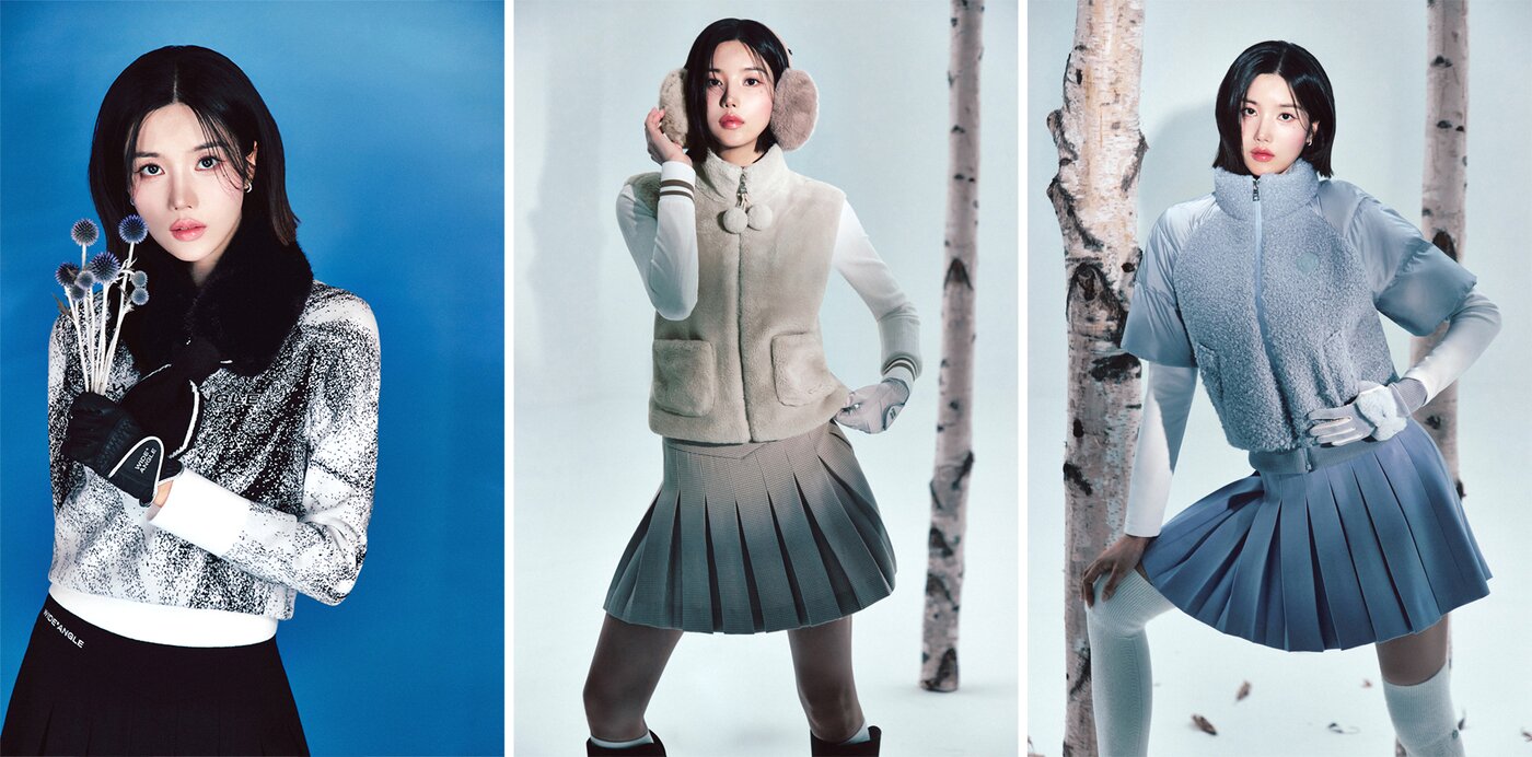 본문 이미지 - 왼쪽부터 니트 퍼 넥워머, 퍼 배색 귀마개, 리본 방한 양손 장갑.&#40;에프씨지코리아제공&#41;