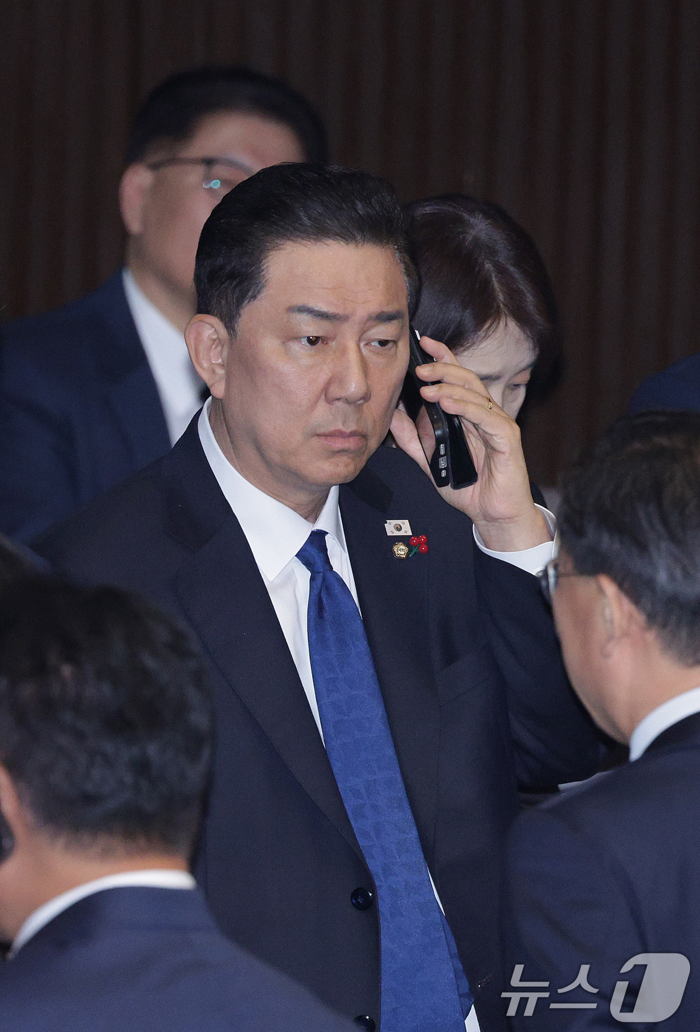 (서울=뉴스1) 신웅수 기자 = 김병기 더불어민주당 원내대표가 12일 서울 여의도 국회에서 열린 제430회국회(임시회) 제1차 본회의에서 형사소송법 일부개정법률안(대안)이 대한 무 …