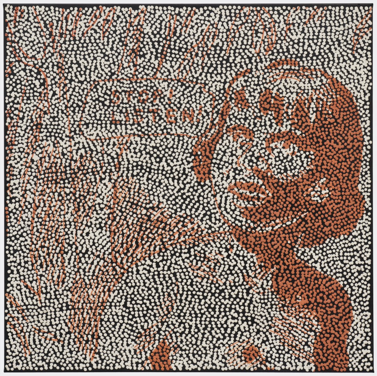 본문 이미지 - 다니엘 보이드&#40;b. 1982&#41;, 〈Untitled &#40;BCJCVET&#41;〉, 2025, Oil, acrylic and archival glue on paper mounted to canvas, 80 x 80 cm, Courtesy of the artist and Kukje Gallery, 사진: Joshua Morris, 이미지 제공: 국제갤러리