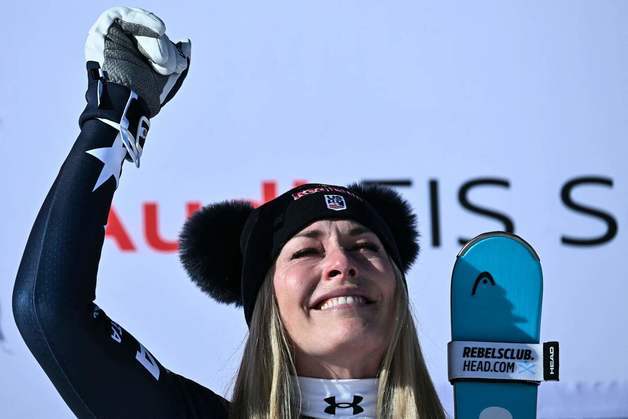 '41세' 린지 본, 월드컵 스키 역대 최고령 우승…7년 9개월 만에 정상