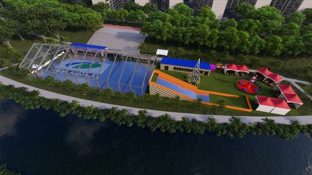 대구 북구 팔거천 야외스케이트장 19일 개장