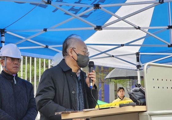 광주대표도서관 붕괴 사과하는 시공사 대표