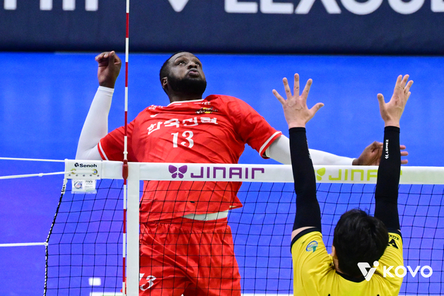 '베논 20점' 한국전력, KB손보 3-0 완파…현대건설 4연승(종합)