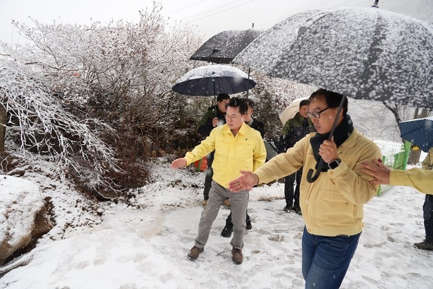 육동한 춘천시장, 서면 안보리 호우피해 복구 현장 점검
