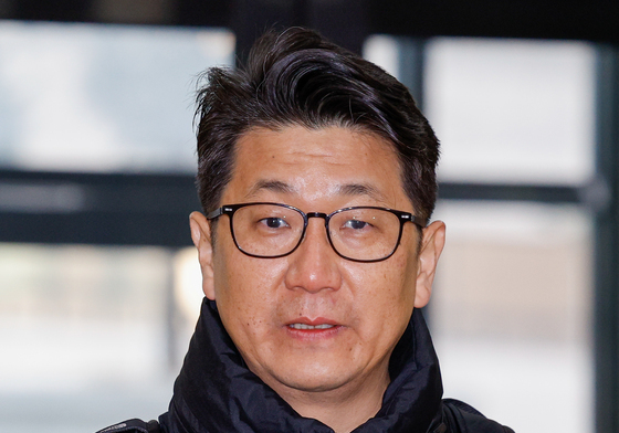 두 번째 참고인 조사 출석하는 문지석 부장검사