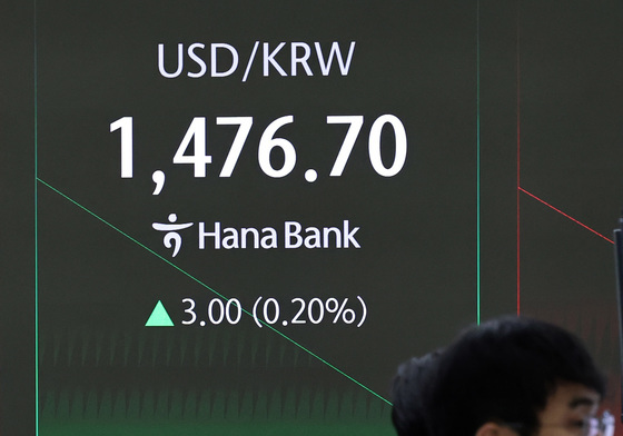 원달러환율 3원 오른 1476.7원
