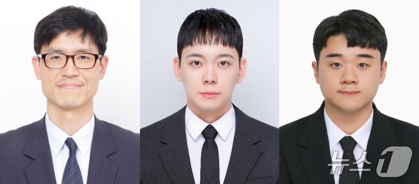 본문 이미지 - (좌측부터) 박영빈 교수, 이성환 박사(제1저자), 김재진 연구원(제1저자).(UNIST 제공. 재판매 및 DB금지)/뉴스1