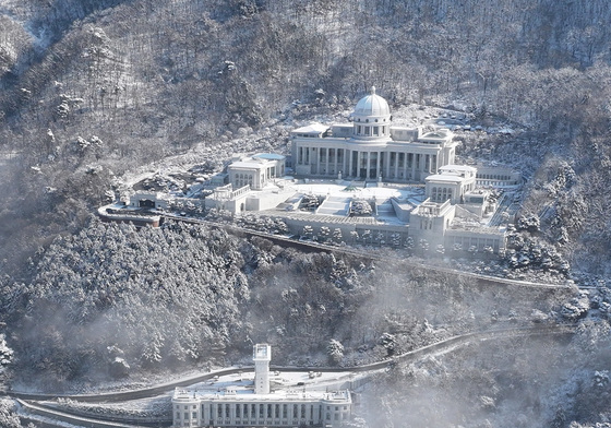 압수수색 진행중인 통일교 천정궁