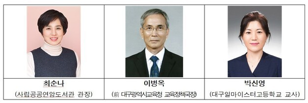 제39회 대구교육상에 최순나·이병옥·박신영씨