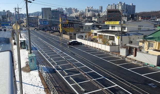 원주시, 2억 들여 단계동 복개 공영주차장 정비 완료