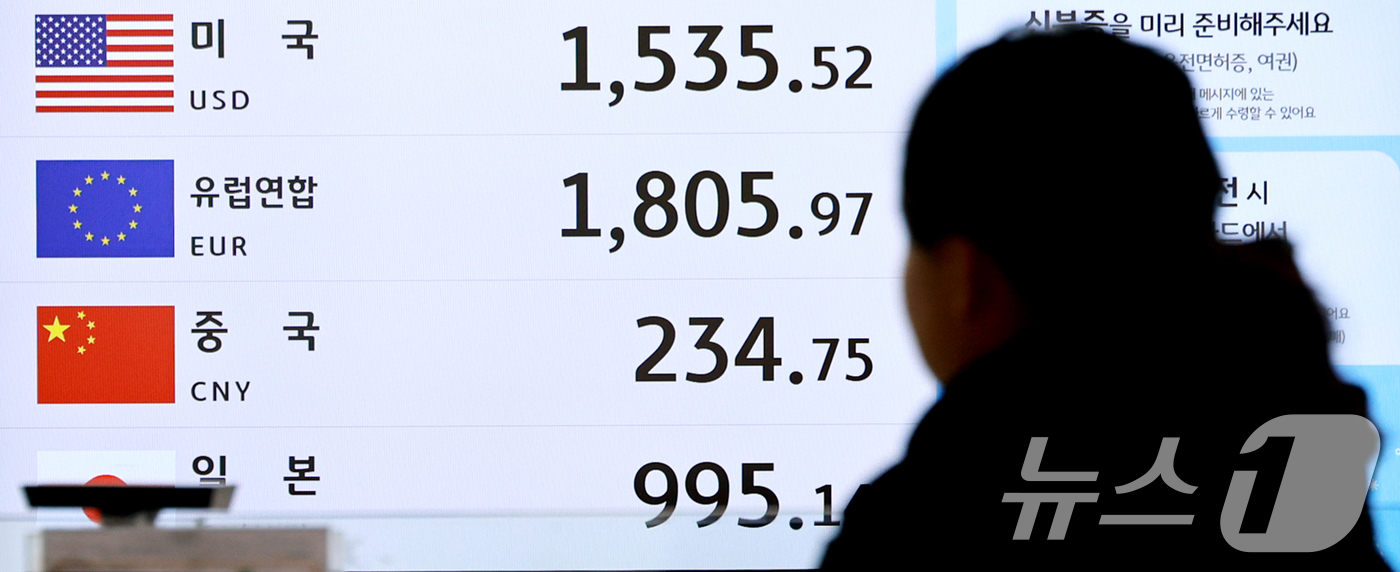 (인천공항=뉴스1) 이호윤 기자 = 외환당국과 국민연금공단이 원·달러 환율 급등세에 대응해 올해 말 종료 예정이었던 외환스와프 계약을 1년 더 연장하기로 했다. 사진은 16일 인천 …