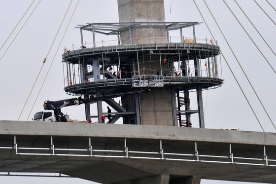 포항 해오름대교 주탑 공사