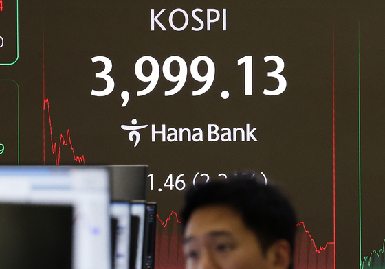 코스피, 2.24%↓마감…4,000선 '이탈'