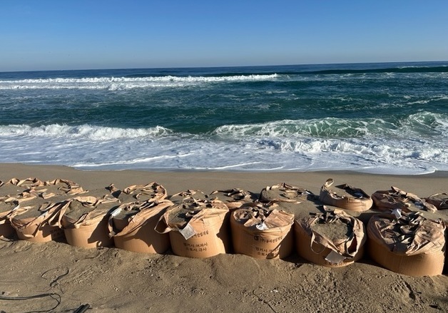 '해안침식 막아라' 강릉시 복구현장